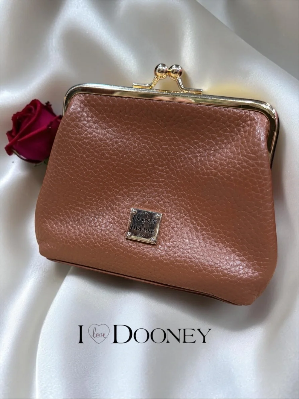 Dooney & Bourke Pebble Grain Logo Lock Shoulder Bag & Kiss-Lock Coin Purse Set